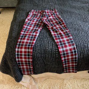 Limited edition Chaser kick crop straight leg plaid pants